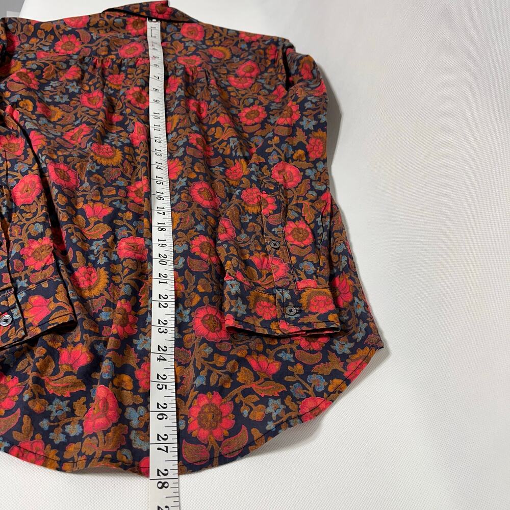 Sundance Fields of Florals Shirt Floral Blue Red - Picture 7 of 9
